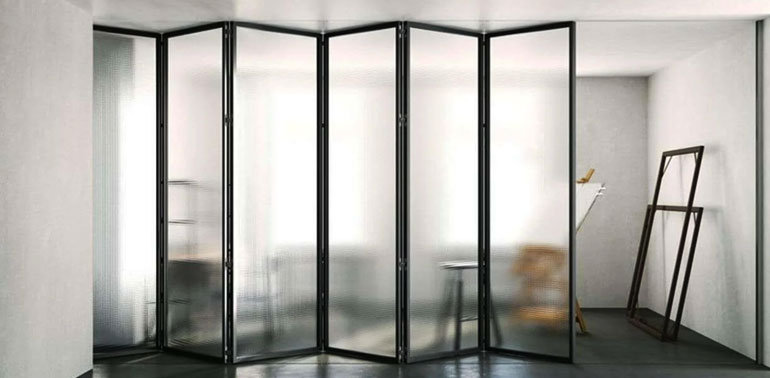 Sliding Folding Glass Partition Systems for Offices, Showrooms and Commercial Spaces in India